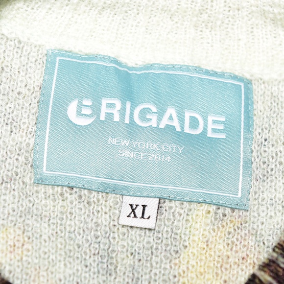 Brigade F/W 25' Black Tree Camo Mohair Knit Sweater - Picture 3 of 8